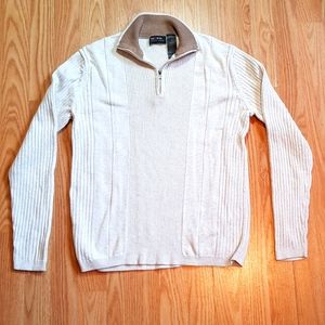 Axcess A Claiborne Company Quarter Zip Ribbed Sweater